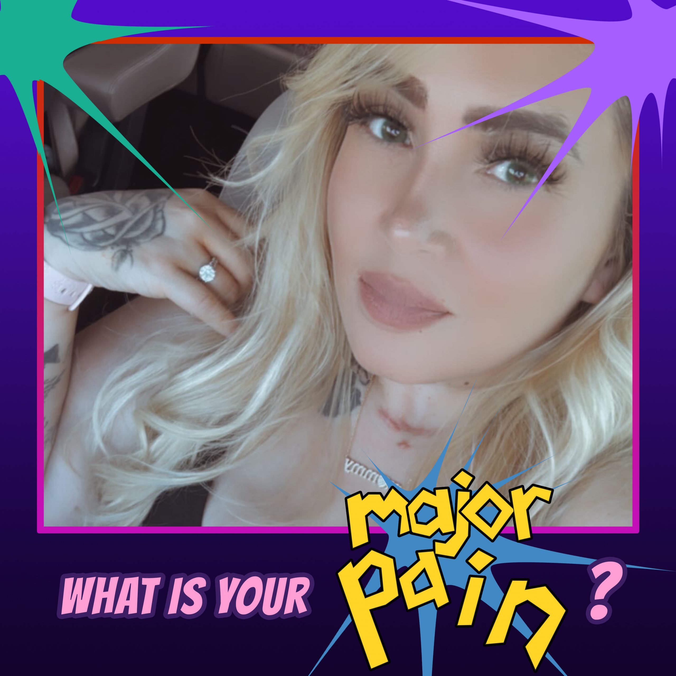 Podcast guest Angel, who discusses hidradenitis suppurativa and thyroid cancer on this episode of Major Pain.